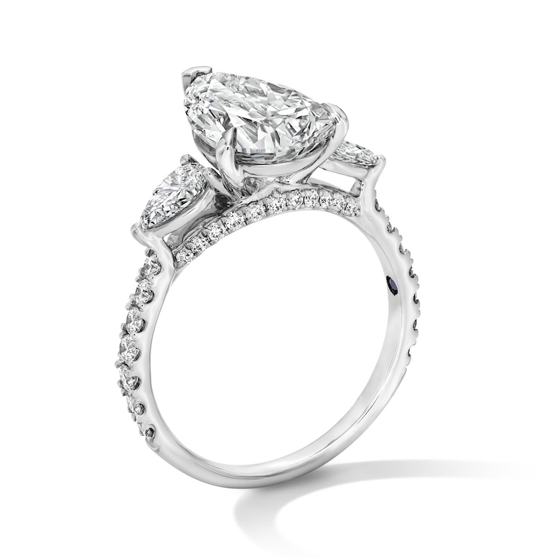 Main Image 3 of Vera Wang Love Collection 3-7/8 CT. T.W. Pear-Shaped Certified Lab-Grown Diamond Engagement Ring in Platinum (F/VS2)