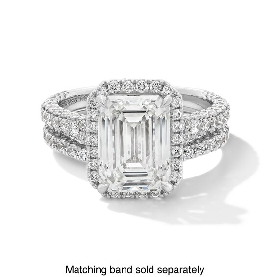 Vera Wang Love Collection 5 CT. T.w. Emerald-Cut Certified Lab-Grown Diamond Engagement Ring in Platinum (F/Vs2)