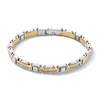 Thumbnail Image 1 of 1/2 CT. T.W. Diamond Link Bracelet in Solid Two-Tone Stainless Steel - 8.25”