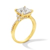 Thumbnail Image 2 of 3-1/3 CT. T.W. Princess-Cut Certified Lab-Grown Diamond Solitaire Ring with Side Accent in 14K Gold (F/VS2)