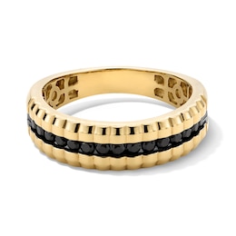 1/2 CT. T.W. Black Diamond Fashion Band in 10K Gold with Black Rhodium