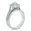 Thumbnail Image 2 of Previously Owned - Celebration Ideal 1 CT. T.W. Diamond Frame Soldered Bridal Set in 14K White Gold