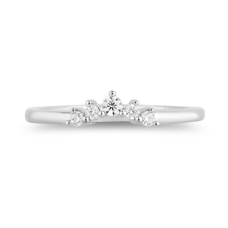 Main Image 6 of Previously Owned - Enchanted Disney Villains 1-1/5 CT. T.W. Black Diamond Crown Soldered Bridal Set in 14K White Gold