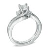 Thumbnail Image 2 of Previously Owned - 1/4 CT. T.W. Princess-Cut Quad Diamond Swirl Soldered Bridal Set in 10K White Gold