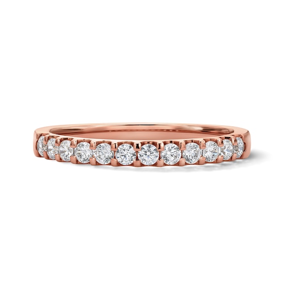 1/3 CT. T.w. Certified Diamond Band in 18K Rose Gold (F/I1)