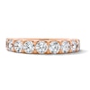 Thumbnail Image 1 of 1-1/2 CT. T.W. Certified Lab-Grown Diamond Nine Stone Anniversary Band in 14K Rose Gold (F/VS2)