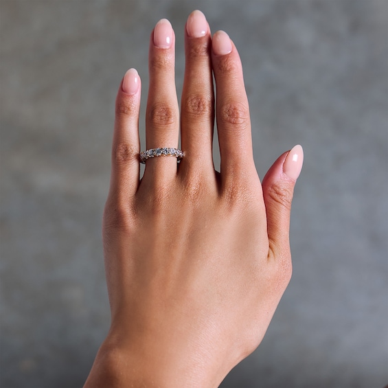 1-1/2 CT. T.w. Certified Lab-Grown Diamond Nine Stone Anniversary Band in 14K Rose Gold (F/Vs2)
