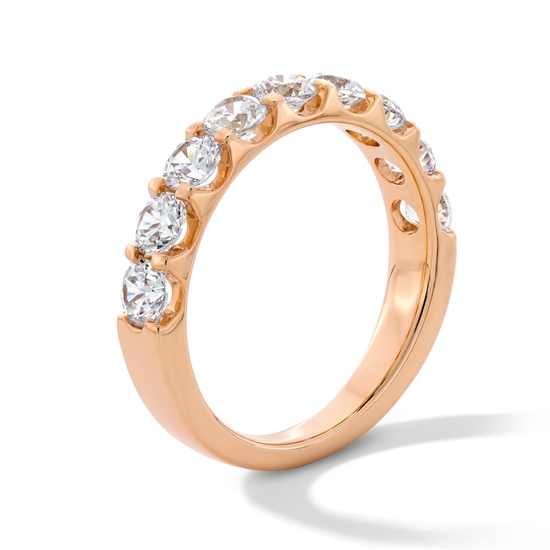 Main Image 3 of 1-1/2 CT. T.W. Certified Lab-Grown Diamond Nine Stone Anniversary Band in 14K Rose Gold (F/VS2)