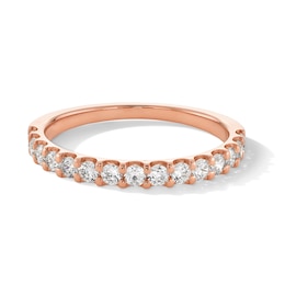 1/2 CT. T.W. Certified Lab-Grown Diamond Anniversary Band in 14K Rose Gold (F/VS2)
