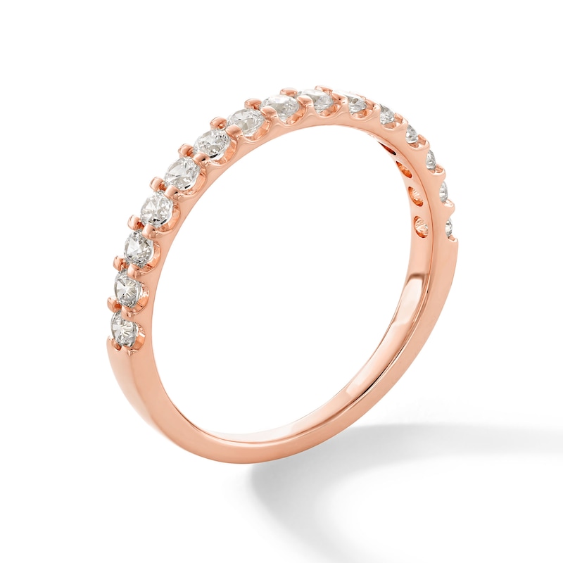 Main Image 3 of 1/2 CT. T.W. Certified Lab-Grown Diamond Anniversary Band in 14K Rose Gold (F/VS2)