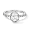 Thumbnail Image 1 of 1-1/2 CT. T.W. Pear-Shaped Certified Lab-Grown Diamond Frame Ring in 14K White Gold (F/SI2)