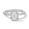 Thumbnail Image 1 of 1-1/2 CT. T.W. Radiant-Cut Certified Lab-Grown Diamond Frame Ring in 14K White Gold (F/SI2)