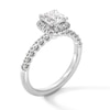 Thumbnail Image 2 of 1-1/2 CT. T.W. Cushion-Cut Certified Lab-Grown Diamond Frame Ring in 14K White Gold (F/SI2)