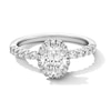 Thumbnail Image 1 of 1-1/2 CT. T.W. Oval Certified Lab-Grown Diamond Frame Ring in 14K White Gold (F/SI2)