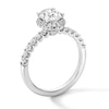 Thumbnail Image 2 of 1-1/2 CT. T.W. Oval Certified Lab-Grown Diamond Frame Ring in 14K White Gold (F/SI2)