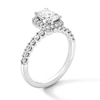 Thumbnail Image 2 of 1-1/2 CT. T.W. Elongated Cushion-Cut Certified Lab-Grown Diamond Frame Ring in 14K White Gold (F/VS2)