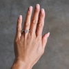 Thumbnail Image 2 of 1-1/2 CT. T.W. Emerald-Cut Certified Lab-Grown Diamond Frame Ring in 14K White Gold (F/SI2)