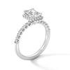 Thumbnail Image 2 of 1-1/2 CT. T.W. Emerald-Cut Certified Lab-Grown Diamond Frame Ring in 14K White Gold (F/SI2)