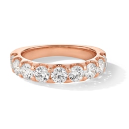 2 CT. T.W. Certified Lab-Grown Diamond Nine Stone Anniversary Band in 14K Rose Gold (F/VS2)