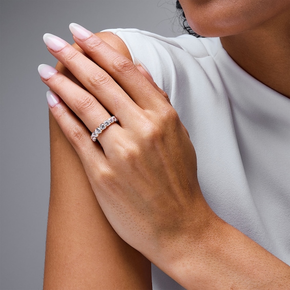 2 CT. T.w. Certified Lab-Grown Diamond Nine Stone Anniversary Band in 14K Rose Gold (F/Vs2)