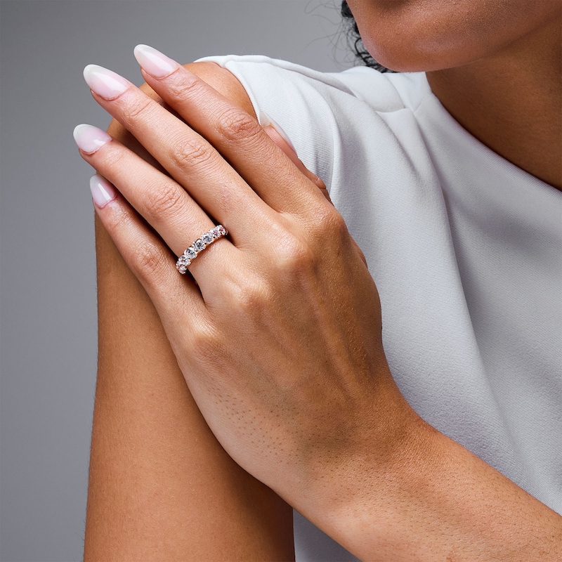 Main Image 2 of 2 CT. T.W. Certified Lab-Grown Diamond Nine Stone Anniversary Band in 14K Rose Gold (F/VS2)