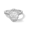 Thumbnail Image 1 of 2-5/8 CT. T.W. Oval Certified Lab-Grown Diamond Frame Ring in 14K White Gold (F/SI2)