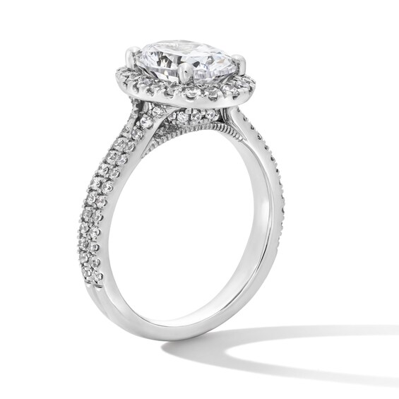 2-5/8 CT. T.w. Oval Certified Lab-Grown Diamond Frame Ring in 14K White Gold (F/Si2)