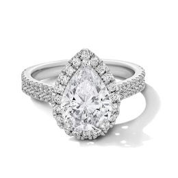 2-5/8 CT. T.W. Pear-Shaped Certified Lab-Grown Diamond Frame Ring in 14K White Gold (F/SI2)