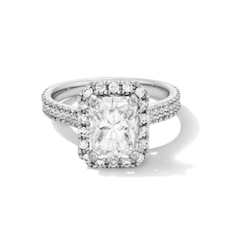 2-5/8 CT. T.W. Radiant-Cut Certified Lab-Grown Diamond Frame Ring in 14K White Gold (F/SI2)
