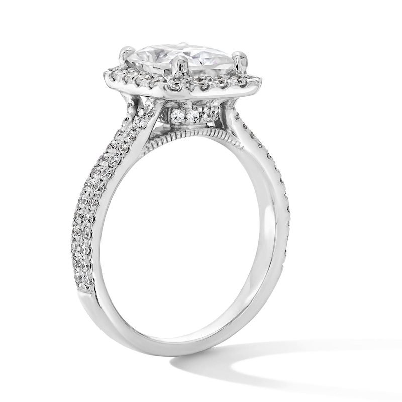 Main Image 2 of 2-5/8 CT. T.W. Radiant-Cut Certified Lab-Grown Diamond Frame Ring in 14K White Gold (F/SI2)