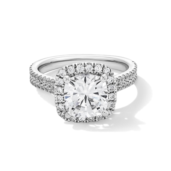 2-5/8 CT. T.w. Cushion-Cut Certified Lab-Grown Diamond Frame Ring in 14K White Gold (F/Si2)