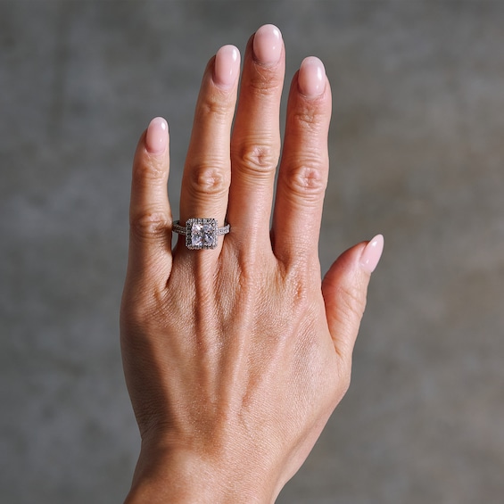 2-5/8 CT. T.w. Princess-Cut Certified Lab-Grown Diamond Frame Ring in 14K White Gold (F/Si2)