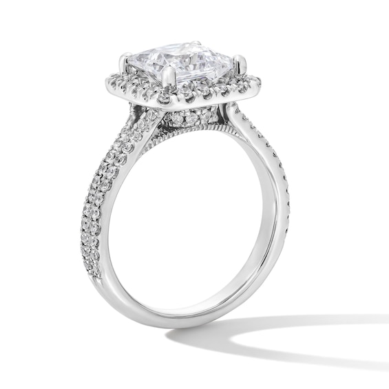 2-5/8 CT. T.w. Princess-Cut Certified Lab-Grown Diamond Frame Ring in 14K White Gold (F/Si2)