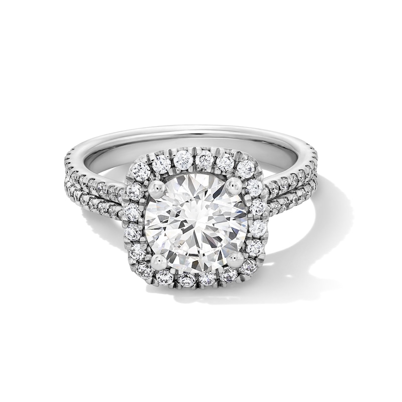 Main Image 1 of 2-5/8 CT. T.W. Certified Lab-Grown Diamond Frame Ring in 14K White Gold (F/SI2)