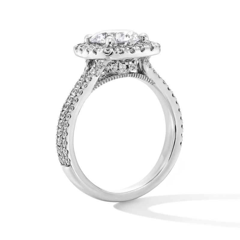Main Image 2 of 2-5/8 CT. T.W. Certified Lab-Grown Diamond Frame Ring in 14K White Gold (F/SI2)