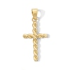 Thumbnail Image 1 of Twist Cross Necklace Charm in Solid 10K Gold