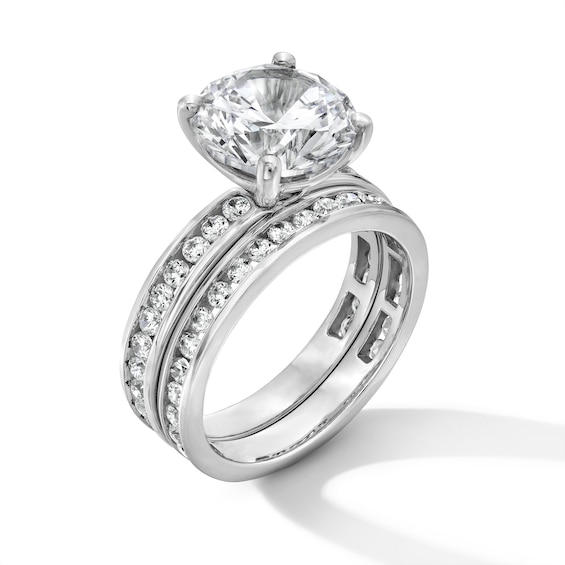 5 CT. T.w. Certified Lab-Grown Diamond Bridal Set in 14K White Gold (F/Vs2)