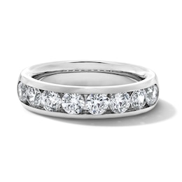 2 CT. T.W. Certified Lab-Grown Diamond Channel-Set Band in 10K White Gold (F/VS2)