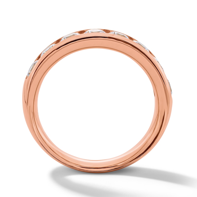 Main Image 2 of 2 CT. T.W. Certified Lab-Grown Diamond Channel-Set Band in 10K Rose Gold (F/VS2)
