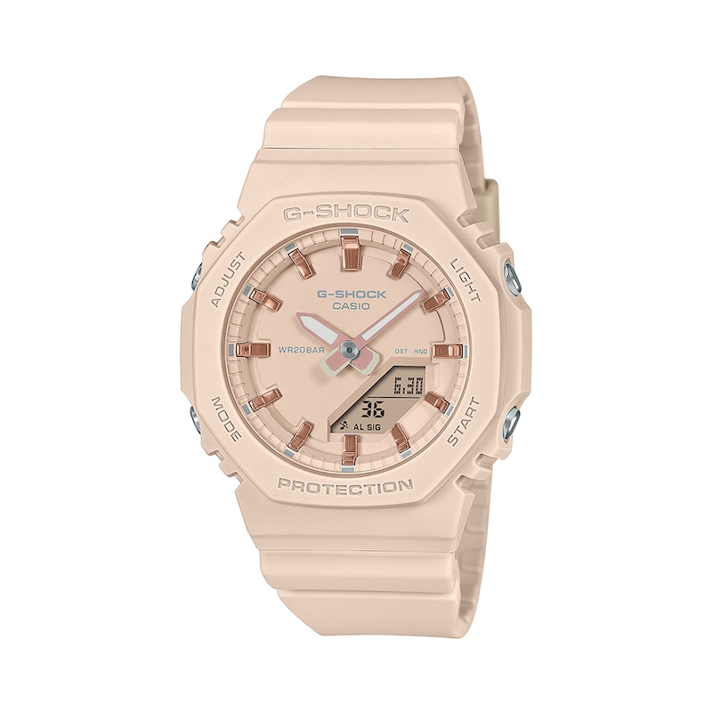 Main Image 1 of Ladies' Casio G-Shock Analog Digital Pink Resin Strap Watch with Pink Dial (Model: GMAP2100M-41)