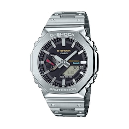 Men's Casio G-Shock Full Metal Analog Digital Stainless Steel Bracelet Watch with Black Dial (Model: GMB2100SD-1C)