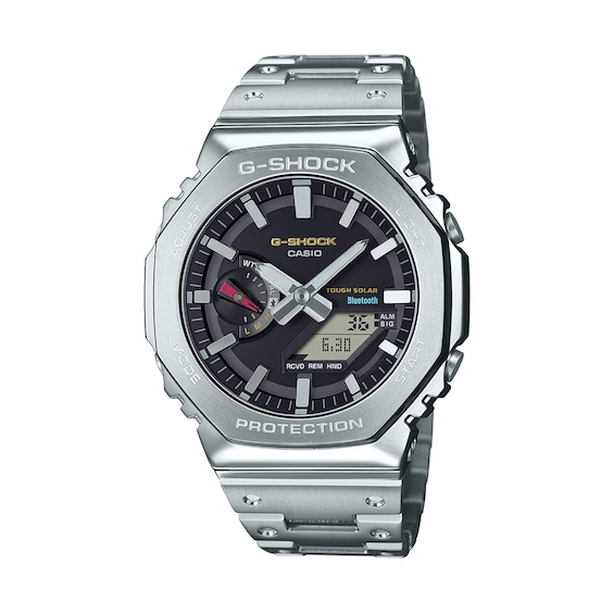 Men's Casio G-Shock Full Metal Analog Digital Stainless Steel Bracelet Watch with Black Dial (Model: Gmb2100Sd-1C)