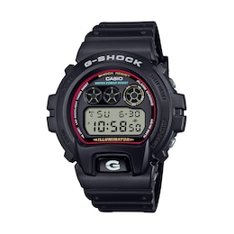 Men’s Casio G-Shock Digital Black Resin Strap Watch with Black Dial (Model: DW6900RL-1)