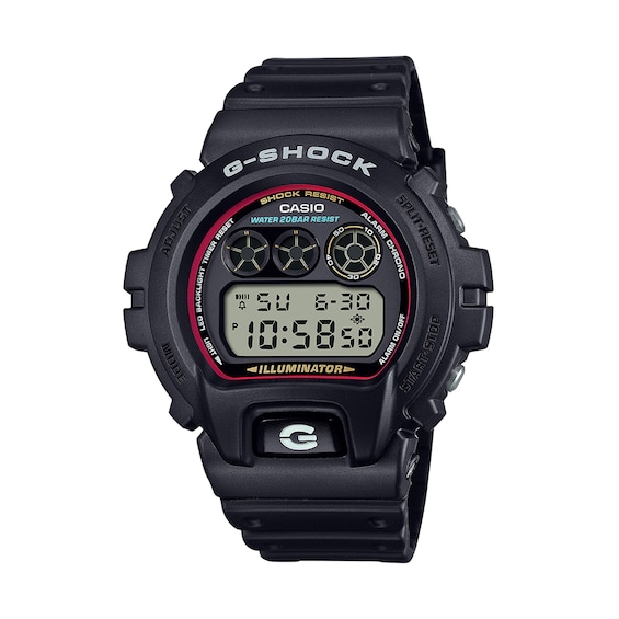 Menâs Casio G-Shock Digital Black Resin Strap Watch with Black Dial (Model: Dw6900Rl-1)