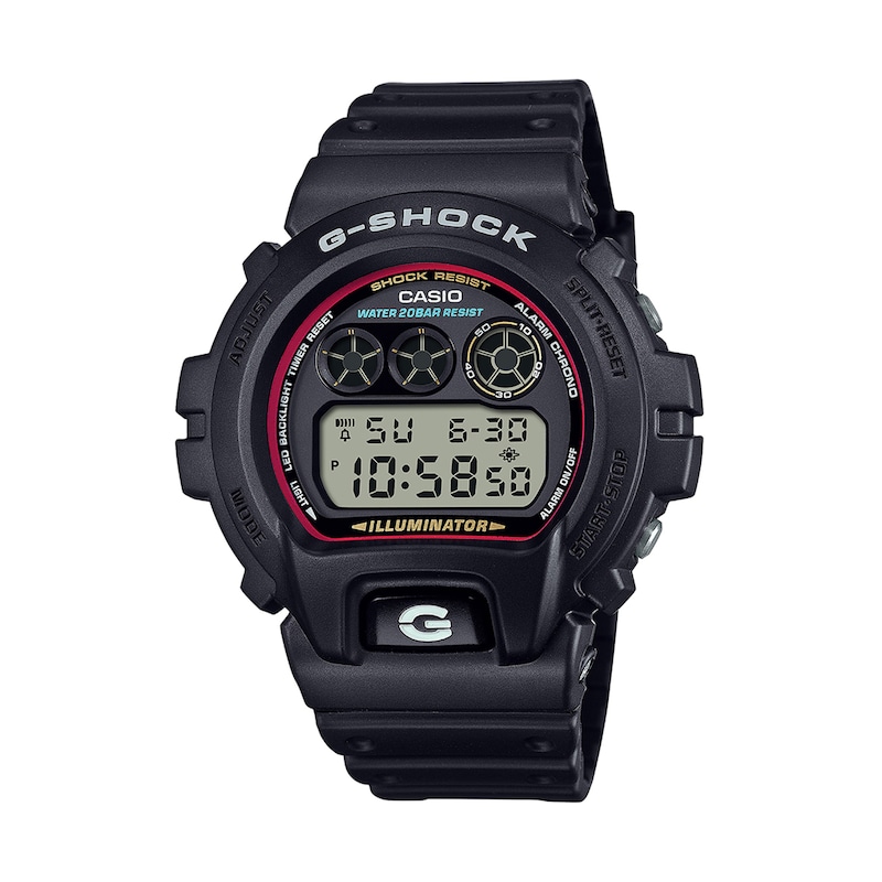 Main Image 1 of Men’s Casio G-Shock Digital Black Resin Strap Watch with Black Dial (Model: DW6900RL-1)