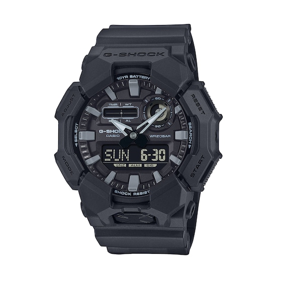Menâs Casio G-Shock Analog Digital Black Resin Strap Watch with Black Dial (Model: Ga010-1A1)