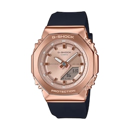 Ladies’ Casio G-Shock Analog Digital Watch with Black Resin Strap and Pink Dial (Model: GMS2110PG1A4)