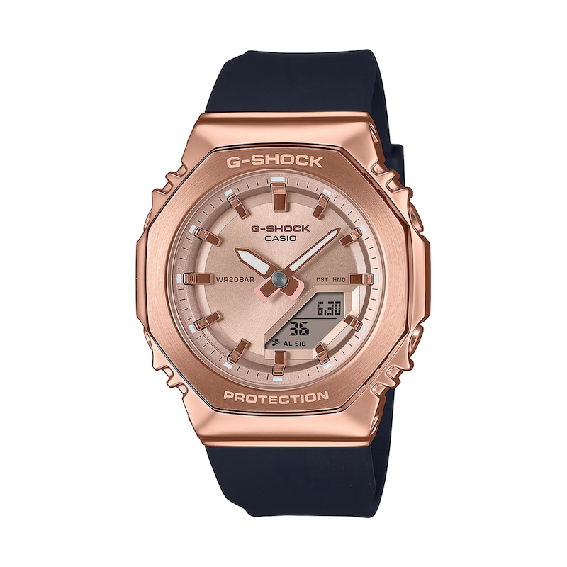 Main Image 1 of Ladies’ Casio G-Shock Analog Digital Watch with Black Resin Strap and Pink Dial (Model: GMS2110PG1A4)