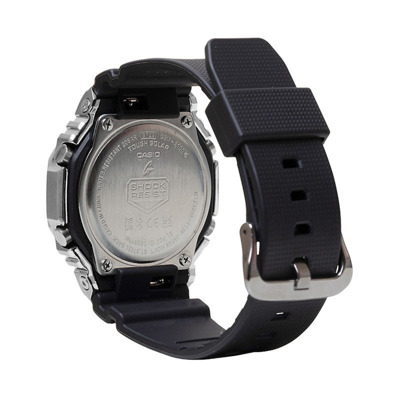 Main Image 2 of Men's Casio G-Shock G-Steel Analog/Digital Watch with Blue Dial and Black Resin Strap (Model: GBM2100A-2B)