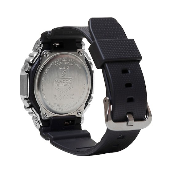 Men's Casio G-Shock G-Steel Analog/Digital Watch with Silver-Tone Dial and Black Resin Strap (Model: Gbm2100A-8B)